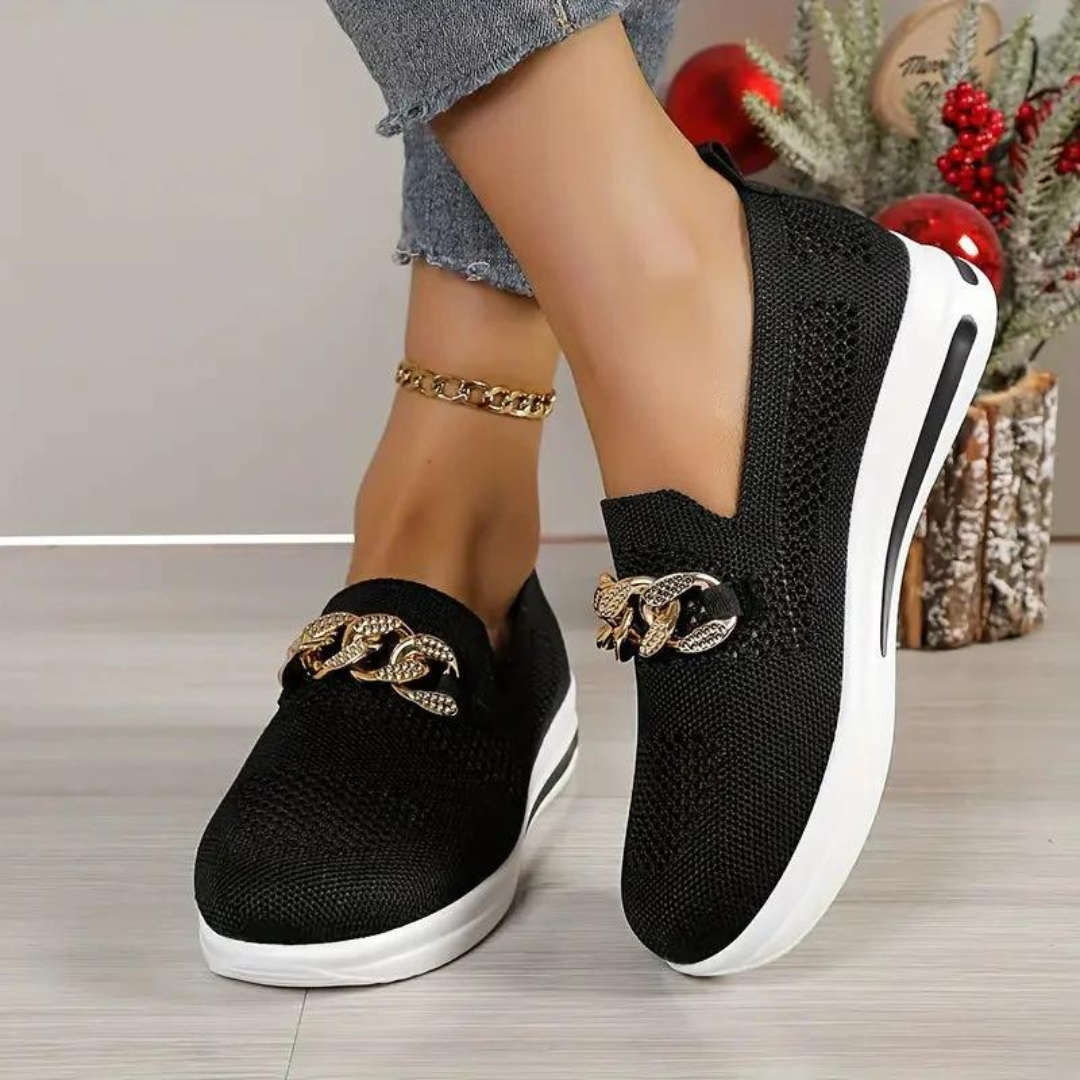 Slip-on sneakers i pustende mesh for dame – lette og luftige