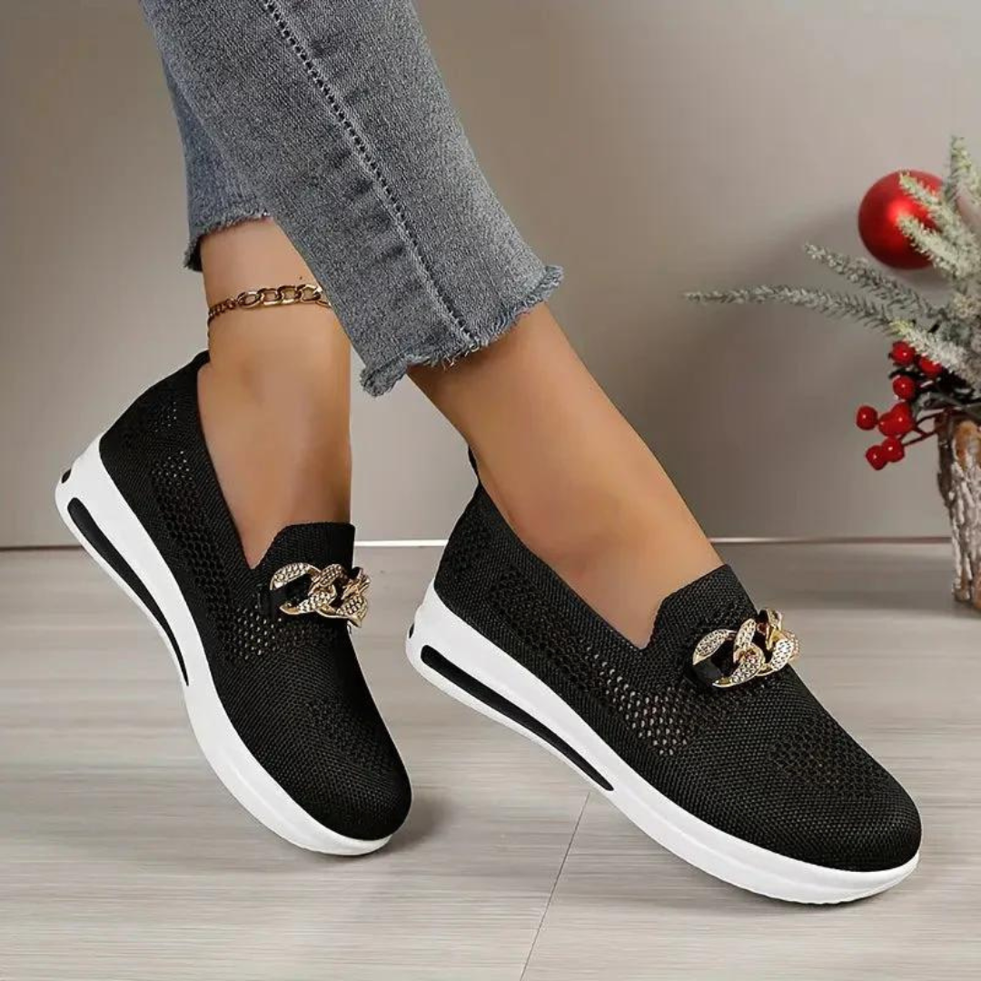 Slip-on sneakers i pustende mesh for dame – lette og luftige