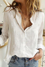 Behagelig langermet bluse for dame – tidløs bluse i fem farger, XS–3XL