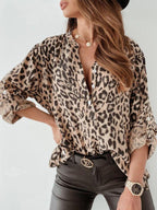 Bluse med leopardmønster for dame – trendy og feminin topp