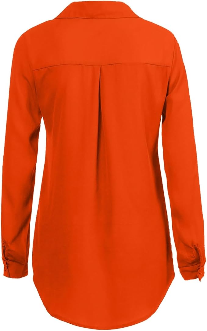 Elegant chiffonbluse for dame – lett og feminin bluse i sju farger