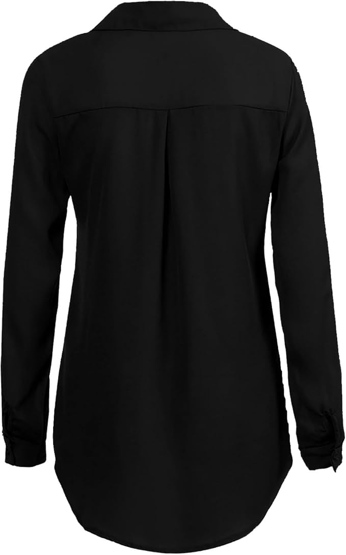 Elegant chiffonbluse for dame – lett og feminin bluse i sju farger