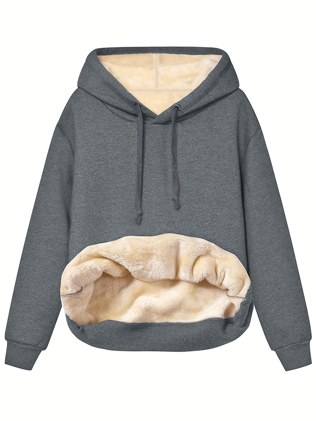 Varm hettegenser i fleece for dame – myk og lun hoodie til vinteren