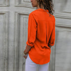 Elegant chiffonbluse for dame – lett og feminin bluse i sju farger