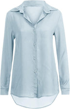 Elegant chiffonbluse for dame – lett og feminin bluse i sju farger