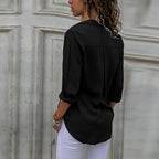 Elegant chiffonbluse for dame – lett og feminin bluse i sju farger
