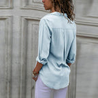 Elegant chiffonbluse for dame – lett og feminin bluse i sju farger