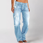 Vid jeans med lavt liv for dame – retro jeans med vide ben i fem farger