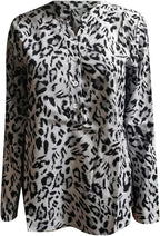 Bluse med leopardmønster for dame – trendy og feminin topp