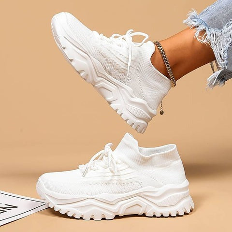 Pustende sneakers med ekstra fotstøtte for dame – fire farger
