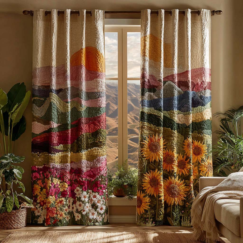 Gardiner - Ravgul horisont med blomster