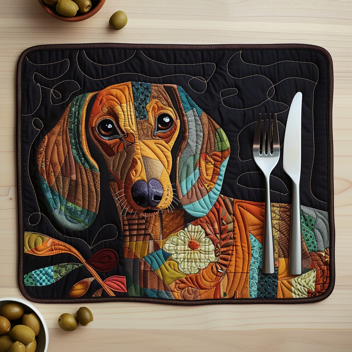 Bordbrikke - Dachshund i høstlige farger