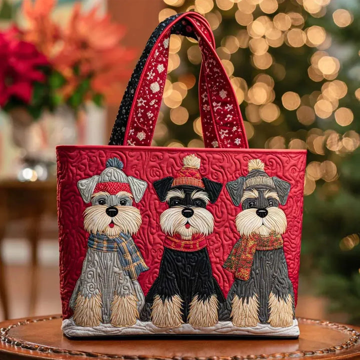 Håndlaget veske - Schnauzer-trio