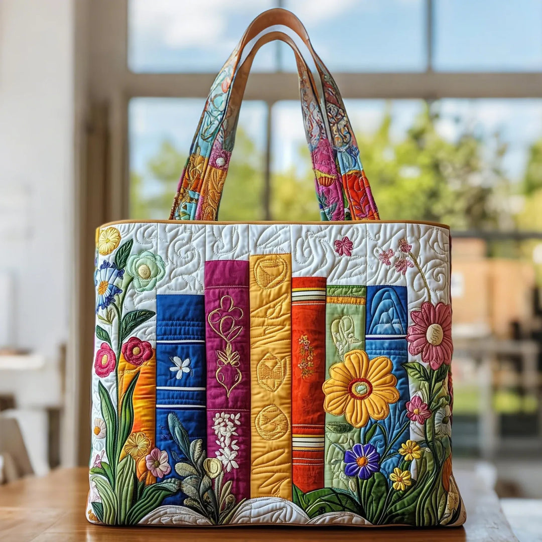 Håndlaget veske - Blomstrende bibliotek