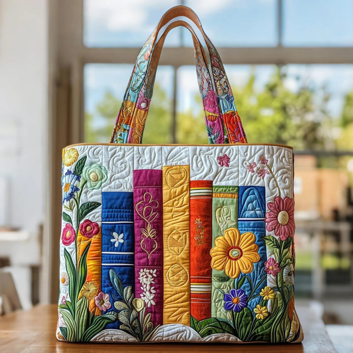 Håndlaget veske - Blomstrende bibliotek