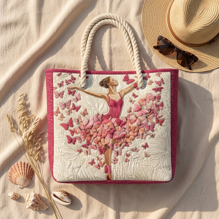 Strandveske - Rosa blomstertre