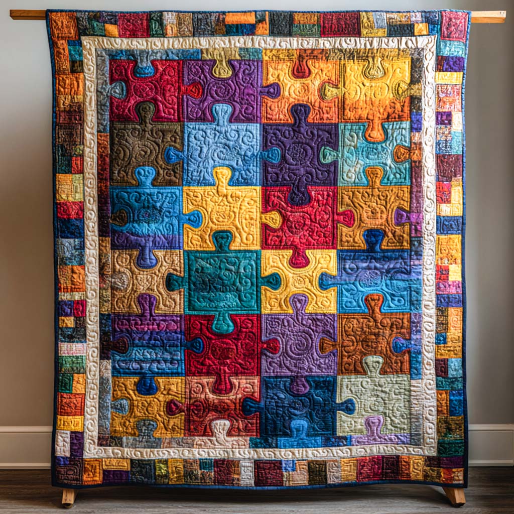 Quiltet pledd - Puslespill i patchworkmosaikk