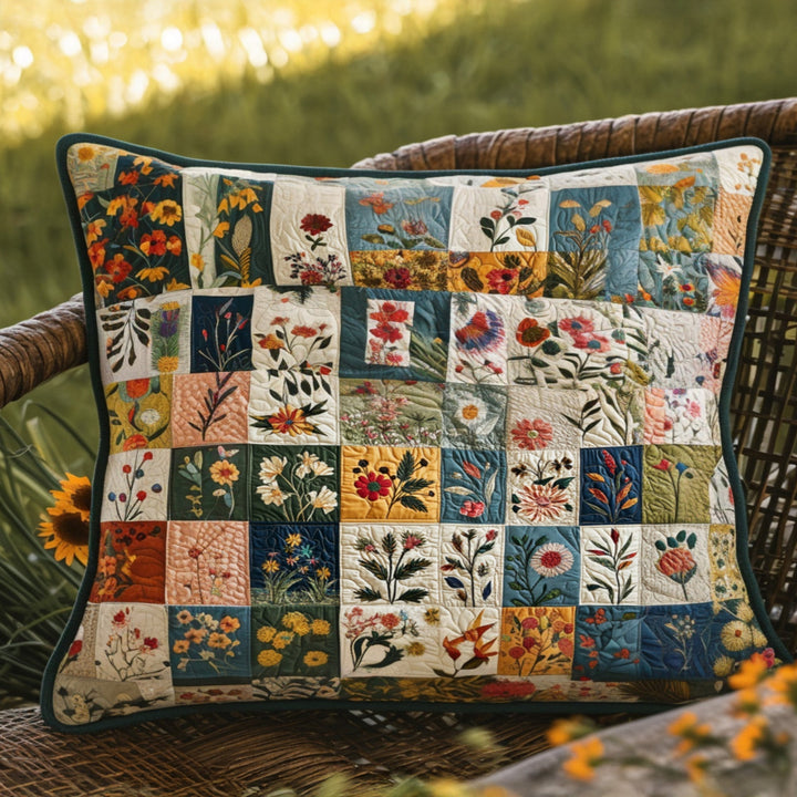 Putetrekk - Landlig blomsterpatchwork