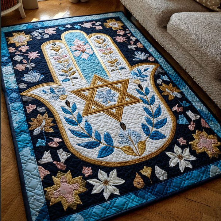 Teppe - Hamsa med davidsstjerne