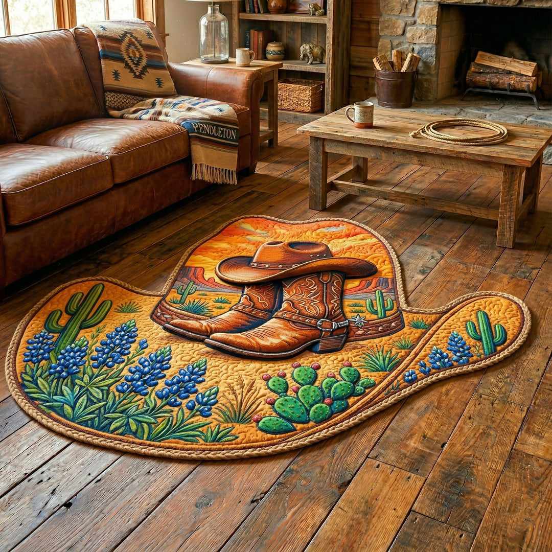Formteppe - Cowboystøvel i westernstil