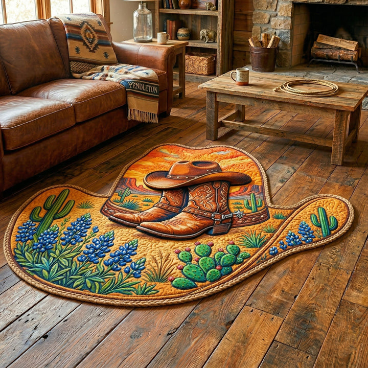 Formteppe - Cowboystøvel i westernstil