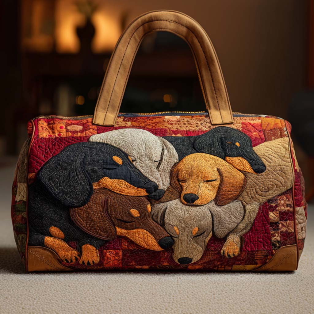 Reiseveske - Sovende dachshunder