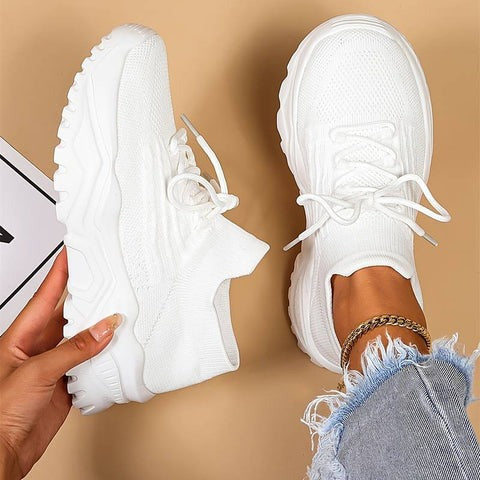 Pustende sneakers med ekstra fotstøtte for dame – fire farger