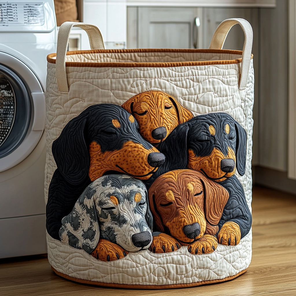 Sovende Dachshunder Vaskekurv