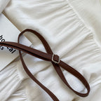 Romslig boho-veske med justerbar stropp for dame – brun og beige