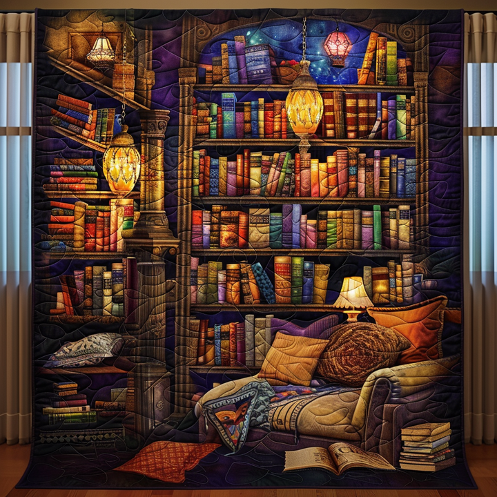 Quiltet pledd - Bibliotek i fantasistil