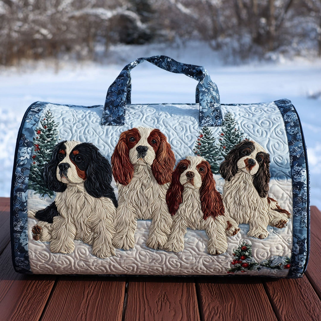 Reiseveske - Spaniels i vinterlandskap