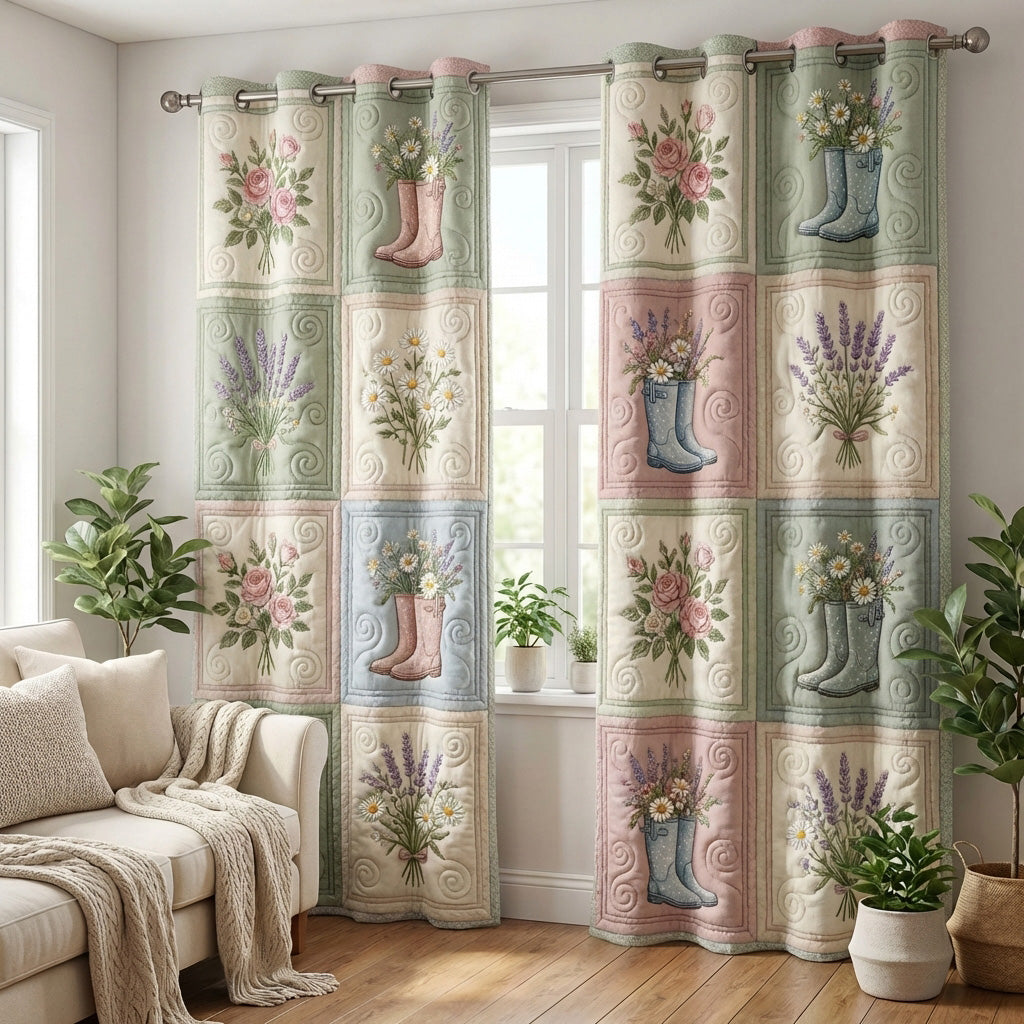 Gardiner - Hagestøvler med blomster