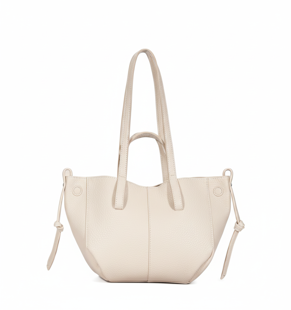 Shopper i skinnlook for dame – tidløs veske i brun, svart, krem og taupe