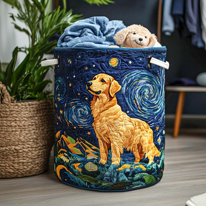 Golden Retriever i Stjernenatt Vaskekurv