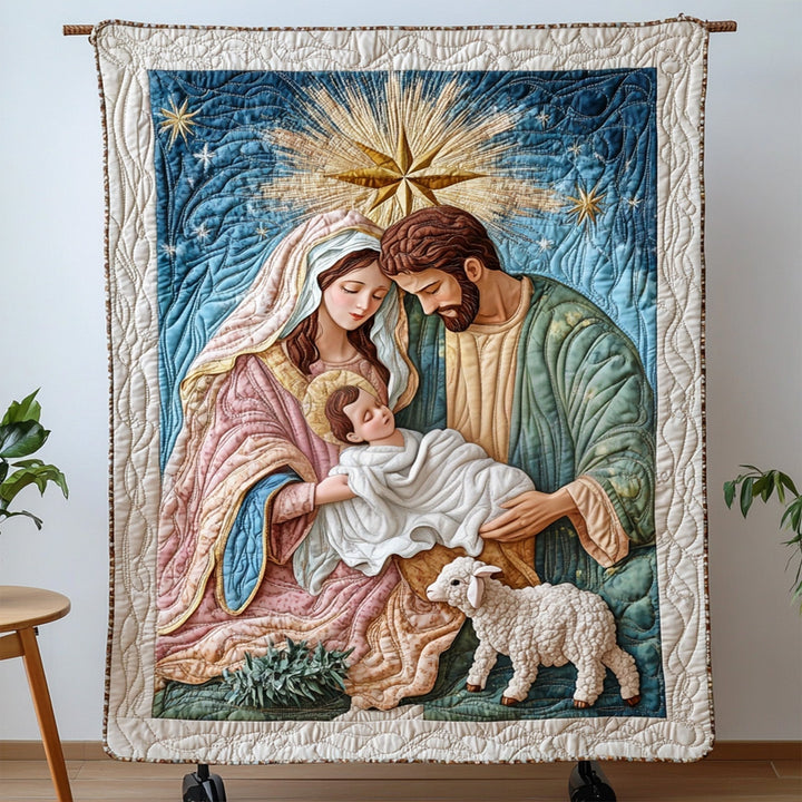 Veggteppe - Den hellige familie under stjernen
