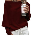 Off-shoulder genser for dame – feminin genser som viser skuldrene