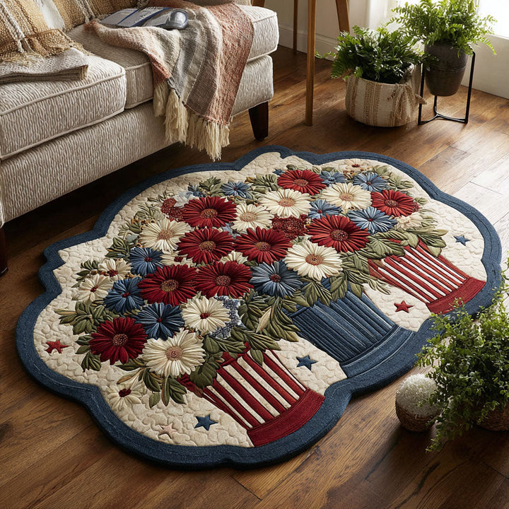 Formteppe - Blomsterhage med stjerner
