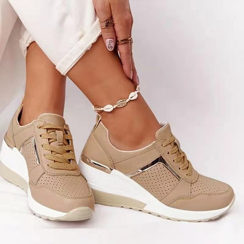Komfortsneakers med myk og tykk såle for dame – fem farger