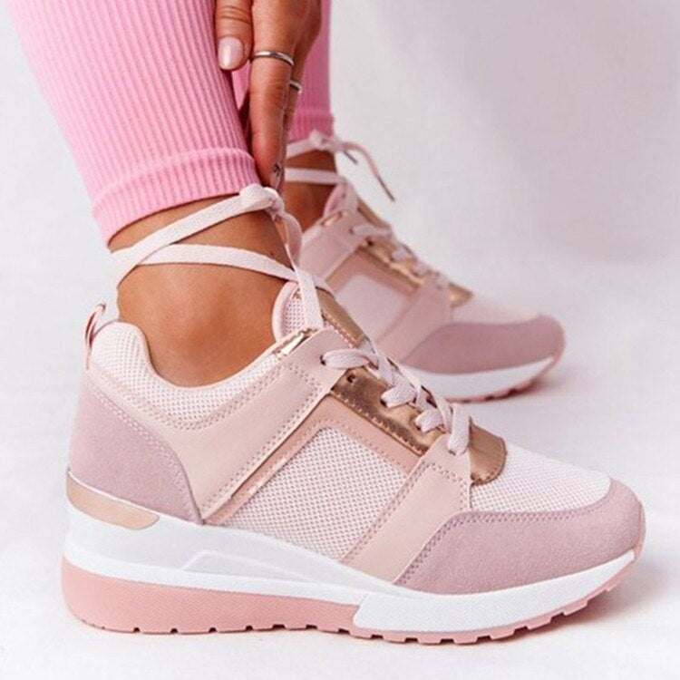 Komfortsneakers med myk og tykk såle for dame – fem farger