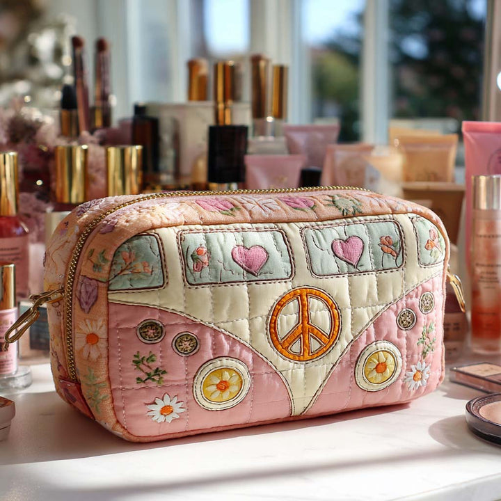 Sminkepung - Rosa hippiebuss i pastell
