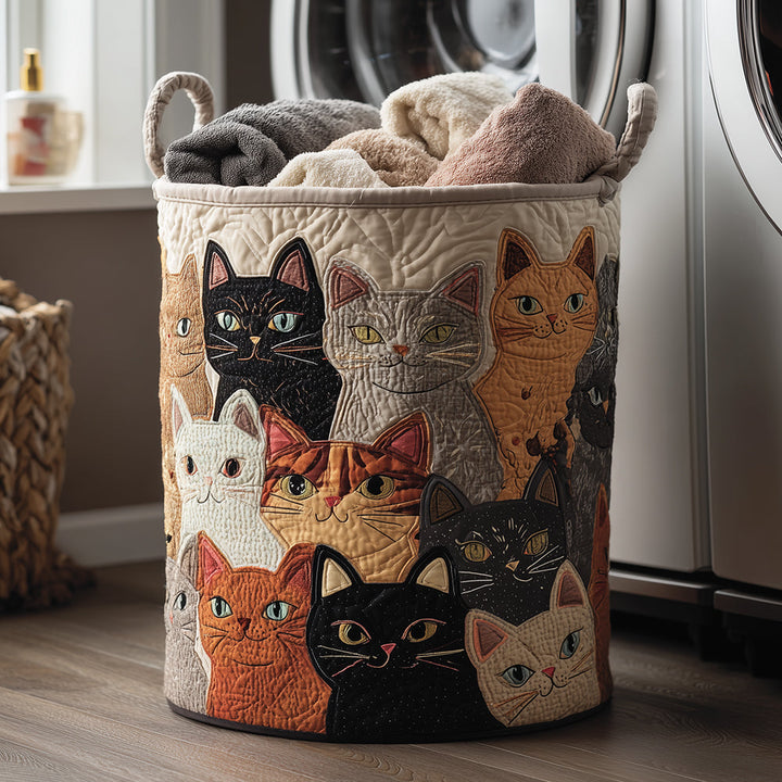 Katter på Rekke Vaskekurv