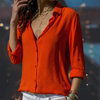 Elegant chiffonbluse for dame – lett og feminin bluse i sju farger