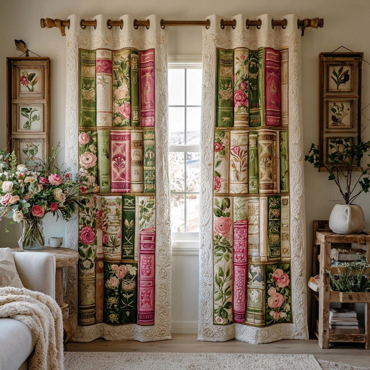 Gardiner - Rustikk bokvegg med blomster
