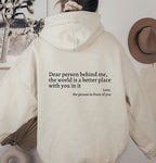 Unisex hettegenser med trykt budskap – myk hoodie i ti farger