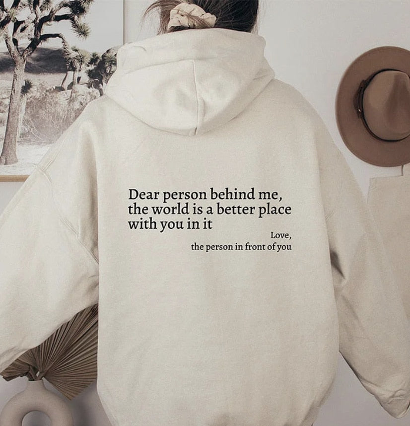 Unisex hettegenser med trykt budskap – myk hoodie i ti farger