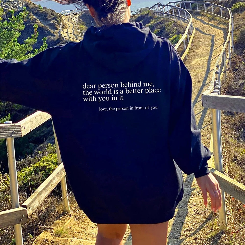 Unisex hettegenser med trykt budskap – myk hoodie i ti farger