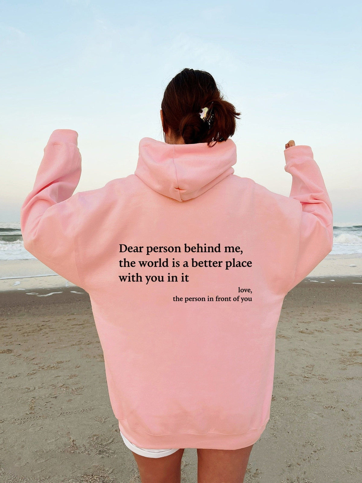 Unisex hettegenser med trykt budskap – myk hoodie i ti farger
