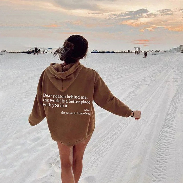 Unisex hettegenser med trykt budskap – myk hoodie i ti farger