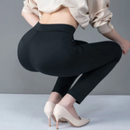 Svart elegant bukse med stretch for dame – smal passform til jobb og fest