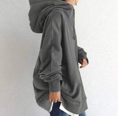 Hettejakke med glidelås for dame – lett hoodie til høst og vinter i 12 farger
